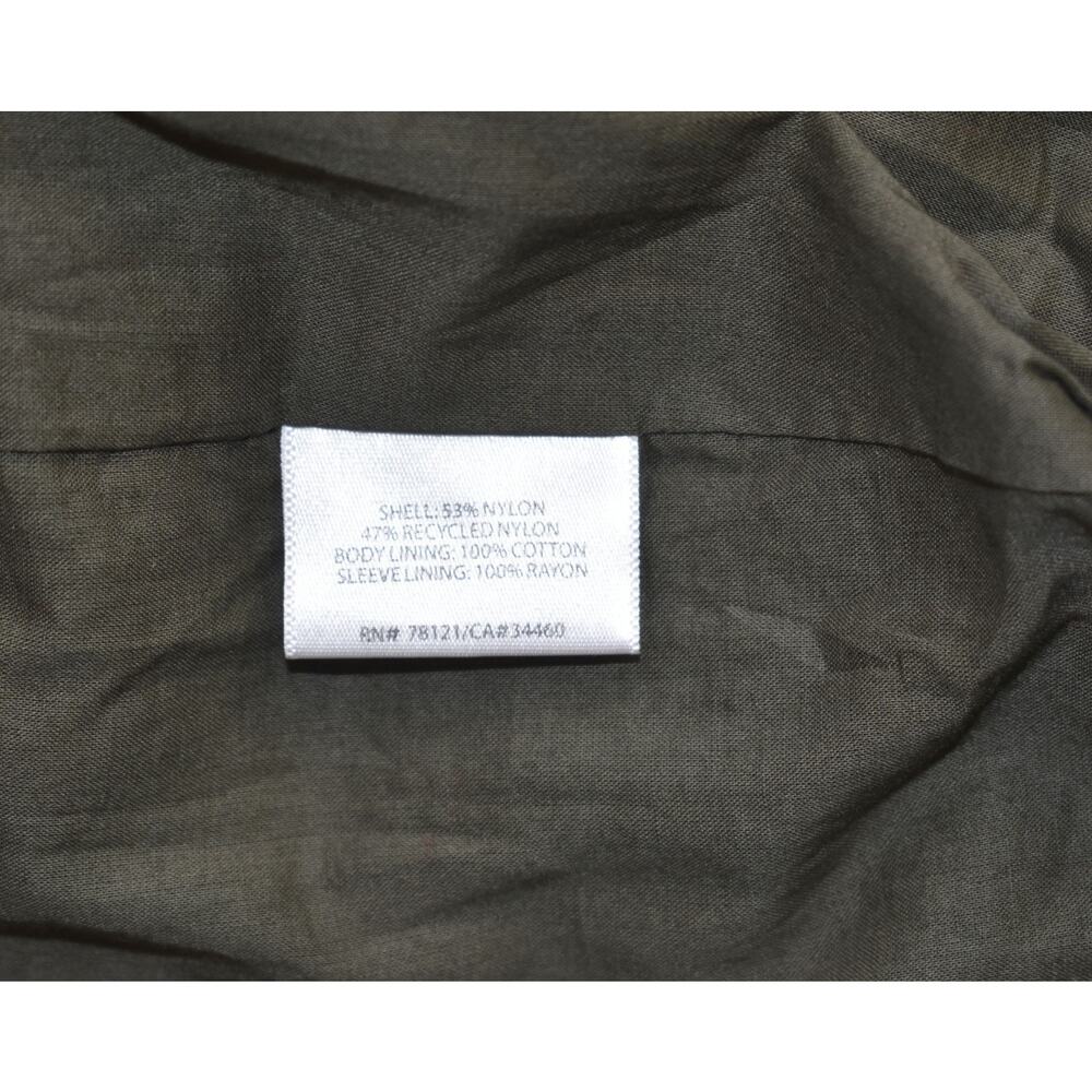 B5 Auth EILEEN FISHER Olive Green Nylon Tulip-Like Fall Jacket Coat Size M $289 - Picture 5 of 5